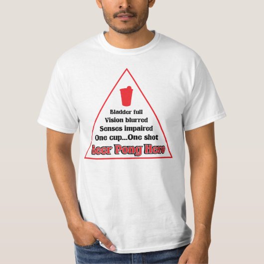 Beer Pong Hero Shirt in rood (Voorkant)