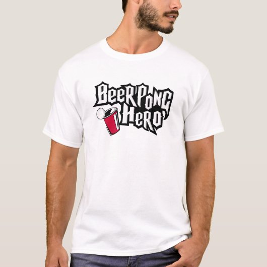 Beer Pong Hero! T-shirt (Voorkant)