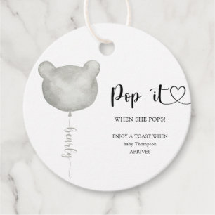Beer Pong het als ze opengaat babyshower Bedankjes Labels