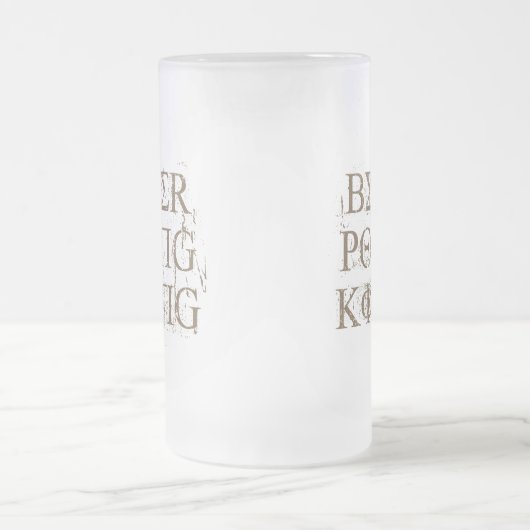 BEER PONG KING T-shirt Matglas Bierpul (Center)