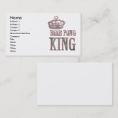Beer Pong King Visitekaartje (Voorkant / Achterkant)