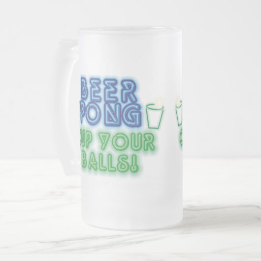 Beer Pong Matglas Bierpul (Voorkant links)