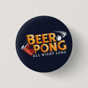 Beer Pong - overnachting lange zomer Ronde Button 3,2 Cm