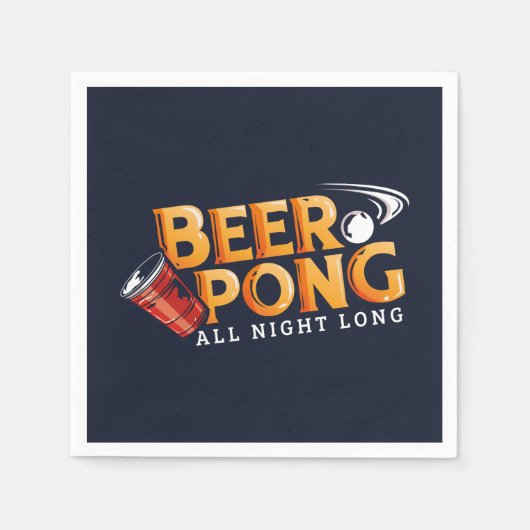 Beer Pong - overnachting lange zomer Servet (Voorkant)