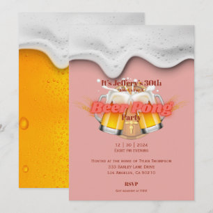 Beer pong party Invitation Kaart