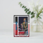 Beer Pong Player Carte de commerce Souvenir (Debout devant)