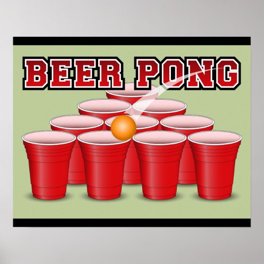 Beer Pong Poster (Voorkant)