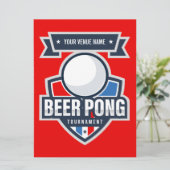  Beer Pong Tournament Rules Card Programma (Staand voorkant)