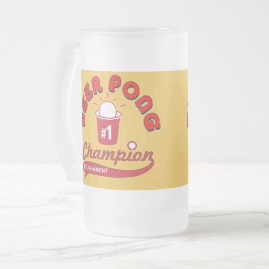 Beer Pong Trophy Matglas Bierpul (Voorkant links)