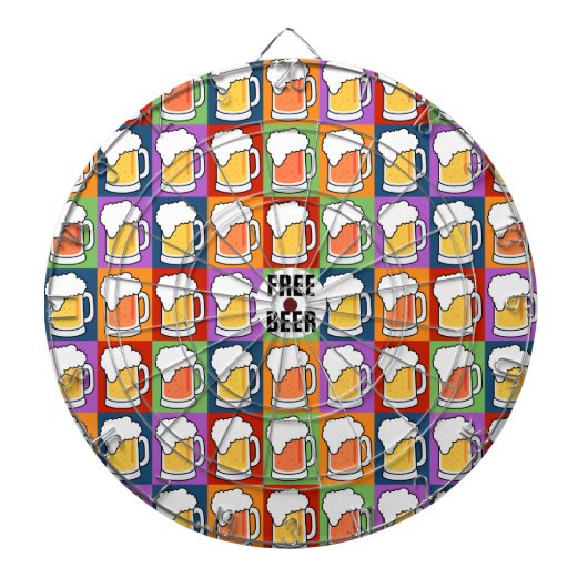 BEER Pop Art aangepast dart board Dartbord (Voorkant)