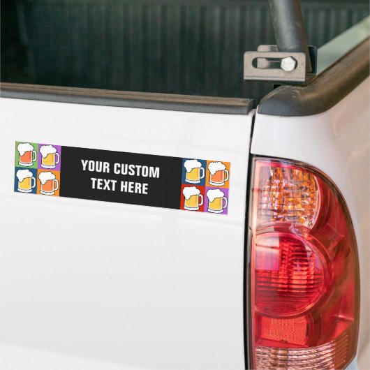 BEER Pop Art aangepaste bumpersticker (Op Truck)