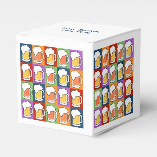 BEER Pop Art aangepaste gunst doos Bedankdoosjes (Voorkant Zijde)