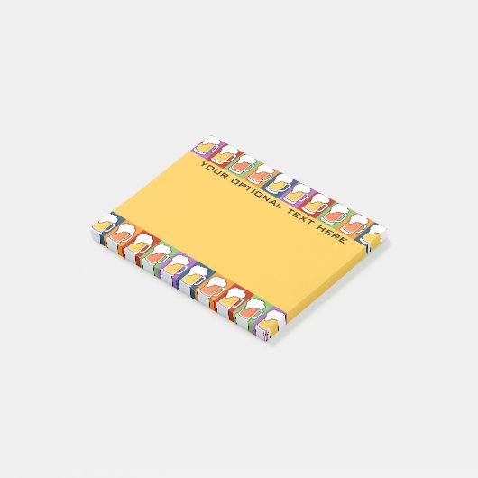 BEER Pop Art aangepaste Post-it-notities Post-it® Notes (Schuin)