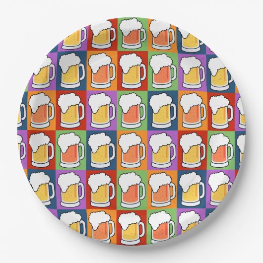 BEER Pop Art bord (Voorkant)