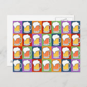 BEER Pop Art briefkaart (Voorkant / Achterkant)