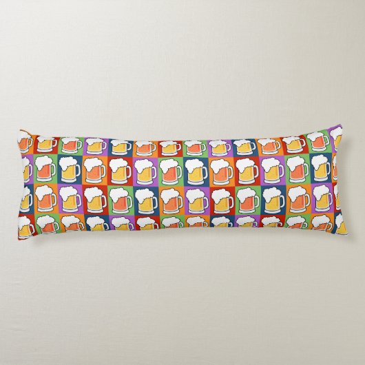 BEER Pop Art lichaamskussen (Achterkant)