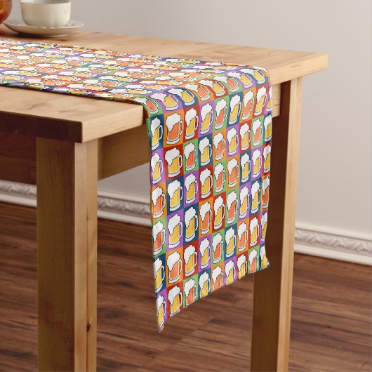 BEER Pop Art table runner Korte Tafelloper (Voorbeeld)
