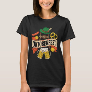 Beer Pretzel Sausage Beierse Pet Mannen Vrouwen T-shirt