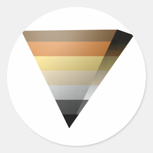 BEER PRIDE 3D DRIEHOEK RONDE STICKER (Voorkant)