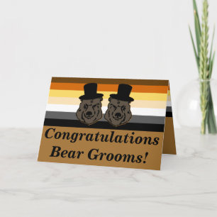 Beer Pride Beren Gay Wedding Gefeliciteerd Kaart