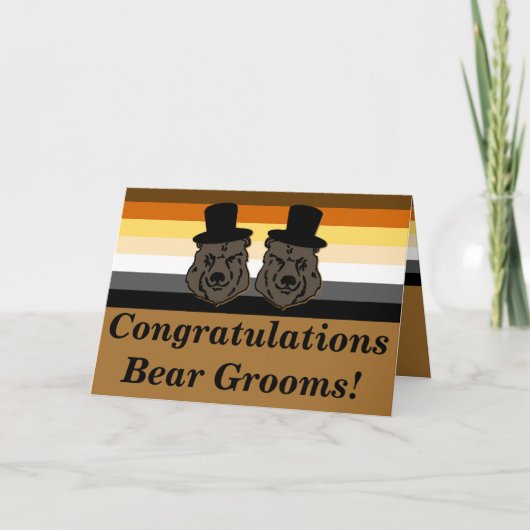 Beer Pride Beren Gay Wedding Gefeliciteerd Kaart (Voorkant)