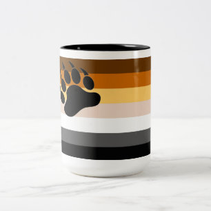 Beer Pride Colors Flag Black Paw Tweekleurige Koffiemok