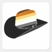 Beer Pride Cowboy pet Vierkante Sticker (Voorkant)