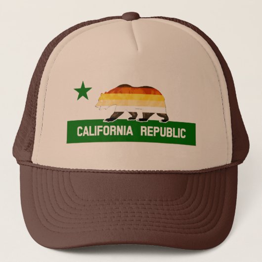 Beer Pride Flag Beer Californië Trucker Pet (Voorkant)