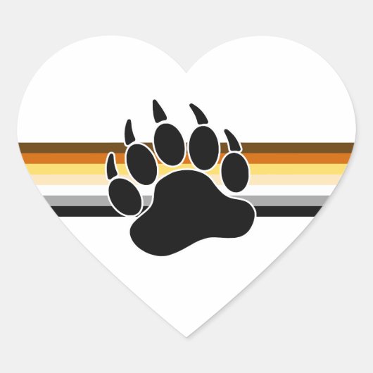 Beer Pride Flag Hart Sticker (Voorkant)