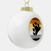 Beer Pride Flag met Paw Keramische Bal Ornament (Links)