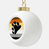 Beer Pride Flag met Paw Keramische Bal Ornament (Rechts)