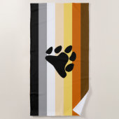 Beer Pride Flag met Paw Strandlaken (Voorkant)
