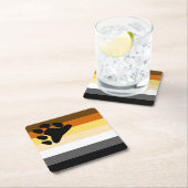 Beer Pride Flag Vierkante Kartonnen Onderzetter (Insitu)