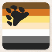 Beer Pride Flag Vierkante Kartonnen Onderzetter (Voorkant)