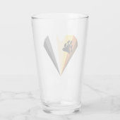 Beer Pride Hart Pintglas Glas (Achterkant)