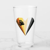 Beer Pride Hart Pintglas Glas (Voorkant)