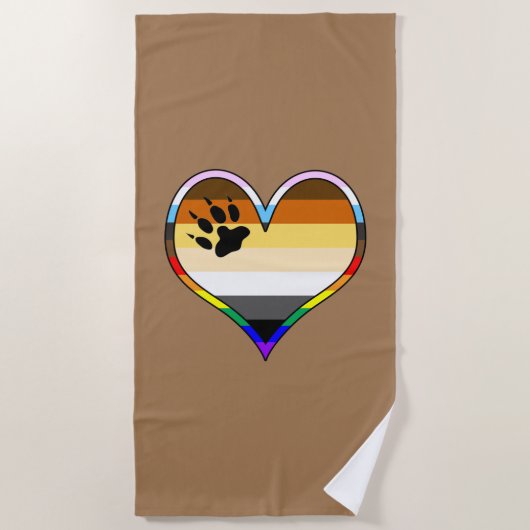 Beer Pride Heart Beach Towel Strandlaken (Voorkant)