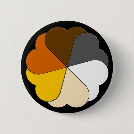 Beer Pride Hearts Ronde Button 5,7 Cm (Voorkant)