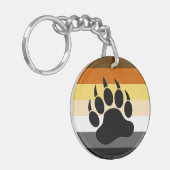 Beer Pride kleuren strepen Beer Pauw Sleutelhanger (Voorkant Links)