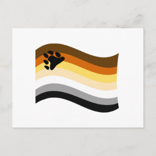Beer Pride Paw Golvende Vlag Briefkaart