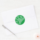 BEER PRIDE PAW PATTERN - WHITE.PNG RONDE STICKER (Envelop)