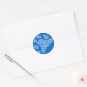 BEER PRIDE PAW PATTERN - WHITE.PNG RONDE STICKER (Envelop)