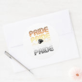 Beer Pride Paw Retro Patroon Design Letters Ronde Sticker (Envelop)