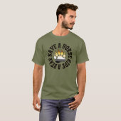 Beer Pride Save a Horse Ride A Beer T-shirt (Voorkant volledig)