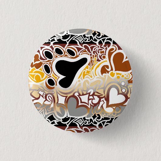 Beer Pride Squiggle Knop Ronde Button 3,2 Cm (Voorkant)