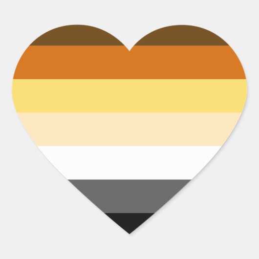 BEER PRIDE STRIPES HART STICKER (Voorkant)