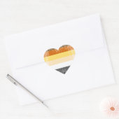 BEER PRIDE STRIPES VERDRIETIG DESIGN HART STICKER (Envelop)