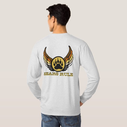 Beer Pride Vlag Beren Heersen Poot Vleugels T-shirt (Achterkant volledig)