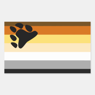 Beer Pride Vlag Rechthoekige Sticker