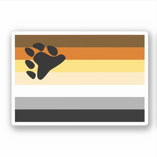 Beer Pride Vlag Sticker (Voorkant)